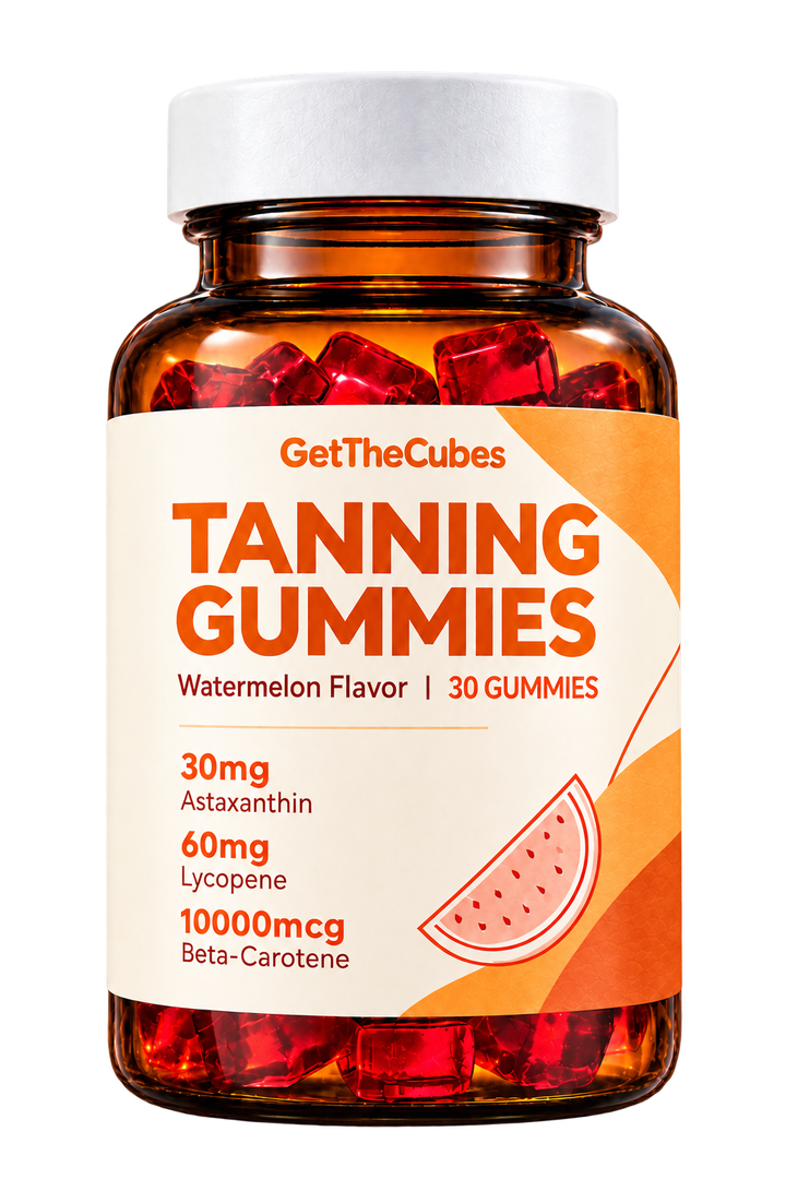 GetTheCubes Tanning Gummies bottle