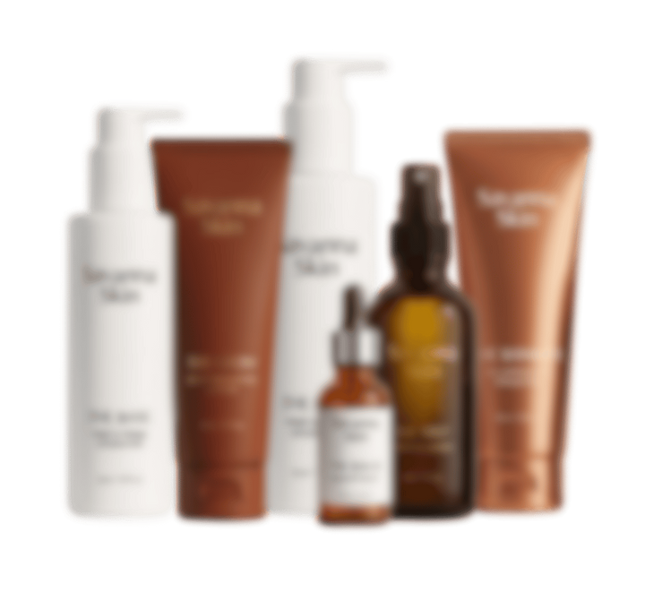 Traditional self-tanner bottles and sprays